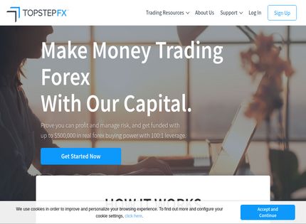 Homepage - TopstepFX Review