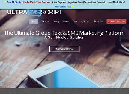 Homepage - Ultra SMS Script Review