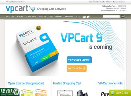 Homepage - VP-Cart Review