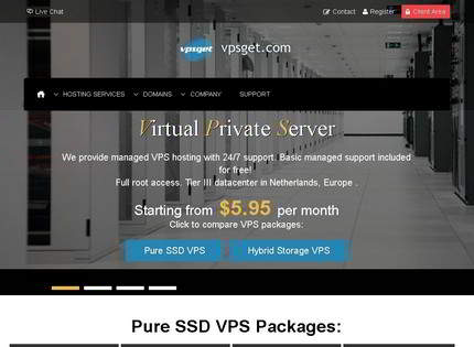 Homepage - VPSGet Review