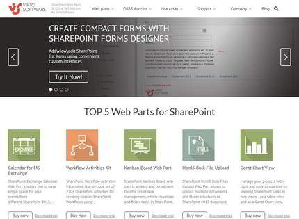 Homepage - Virto Sharepoint Review