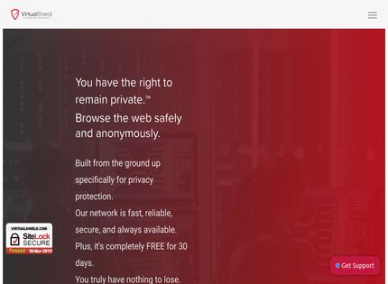 Homepage - Virtual Shield VPN Review