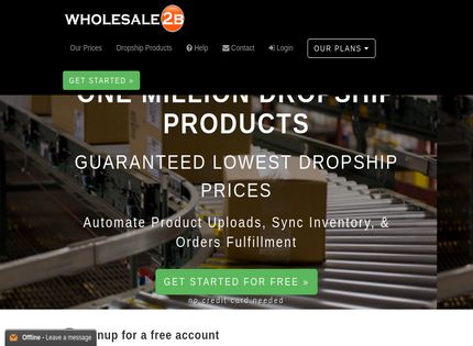 Homepage - Wholesale2b Review