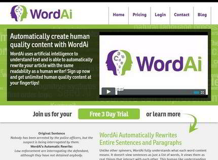 Homepage - WordAI Review