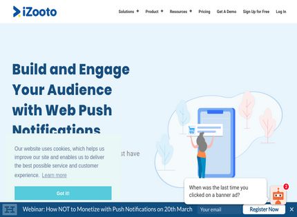 Homepage - iZooto Review