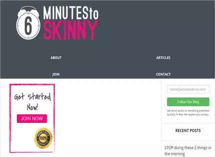 Homepage - 6 Minutes To Skinny Review