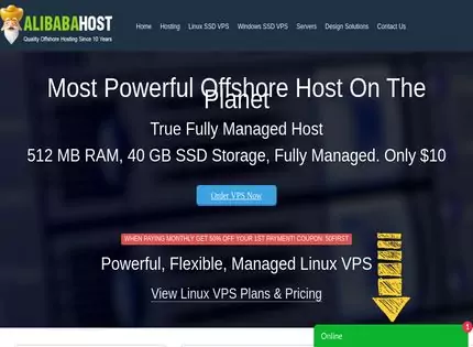 Homepage - AlibabaHost Review