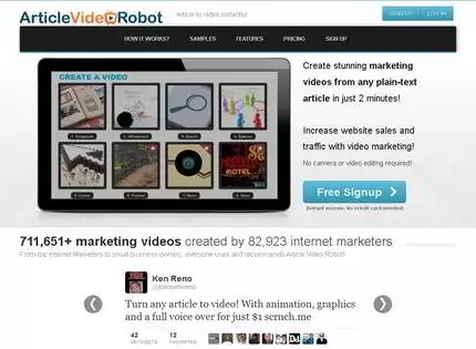 Homepage - Article Video Robot Review