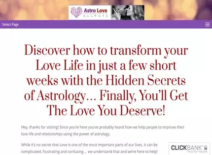 Homepage - Astro Love Secrets Review