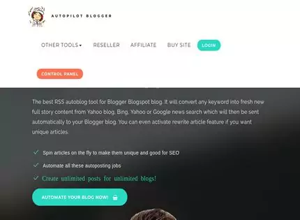 Homepage - Autopilot Blogger Review