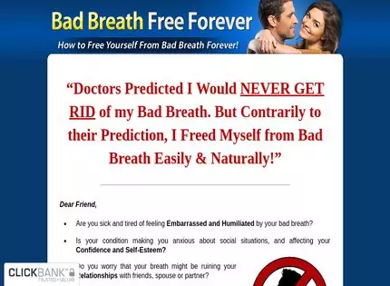 Homepage - Bad Breath Free Forever Review