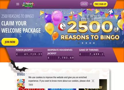 Homepage - BingoForMoney.ag Review