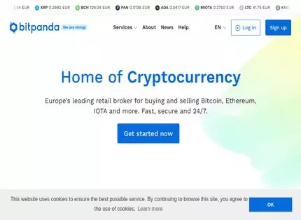 Homepage - BitPanda Review
