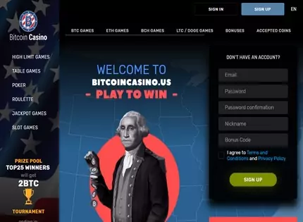 Homepage - BitcoinCasino.us Review