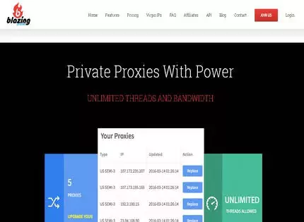 Homepage - Blazing Proxies Review
