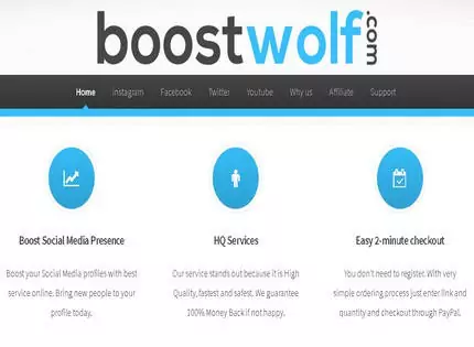 Homepage - Boost Wolf Review