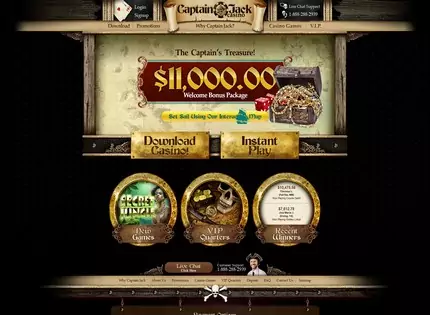 Homepage - Captain Jack Casino Review