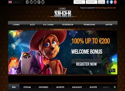 Homepage - Casino Sieger Review