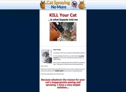 Homepage - Cat Spraying No More Review