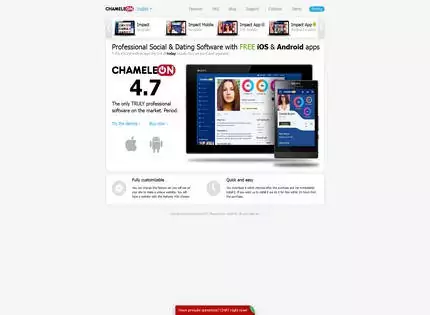 Homepage - Chameleon Dating Software Review