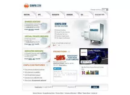Homepage - Cinfu Hosting Review