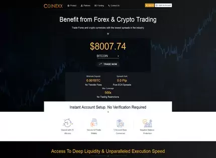 Homepage - Coinexx.com Review