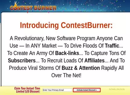 Homepage - Contest Burner Review
