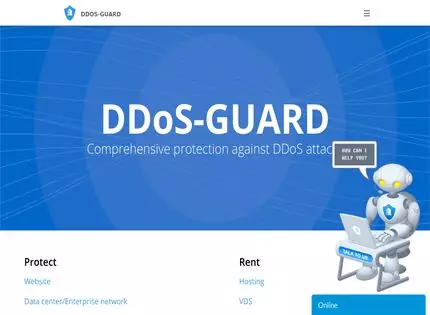 Homepage - DDoS-GUARD.net Review