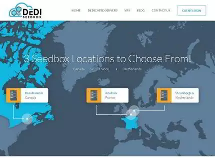 Homepage - Dedi Seedbox Review