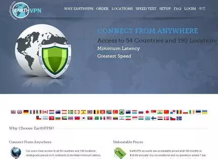 Homepage - Earth VPN Review