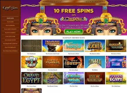 Homepage - Egypt Slots Casino Review