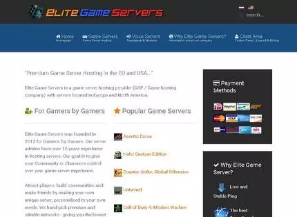 Homepage - Elitegameservers Review