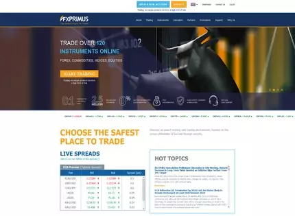 Homepage - FX Primus Review