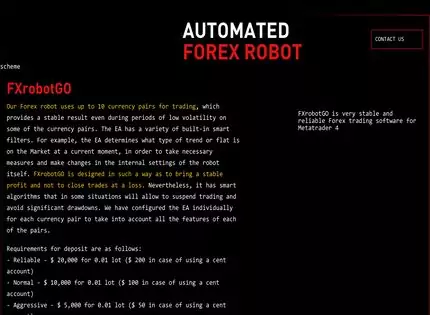 Homepage - FXrobotGo Review