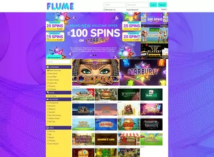 Homepage - Flume Casino Review