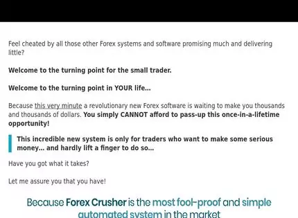 Homepage - Forex Crusher Review