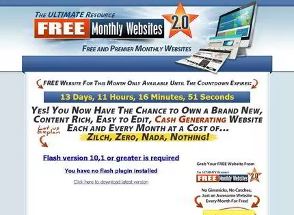 Homepage - Free Monthly Websites 2.0 Review