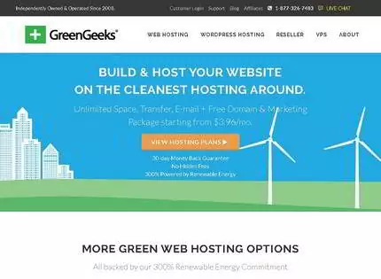 Homepage - GreenGeeks Review