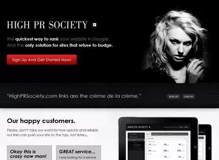 Homepage - High PR Society Review