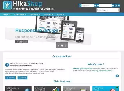 Homepage - HikaShop Review