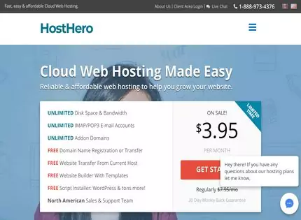 Homepage - HostHero.com Review