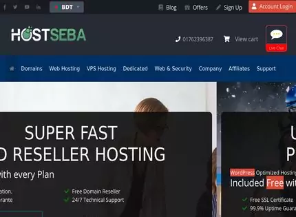Homepage - HostSeba.com Review