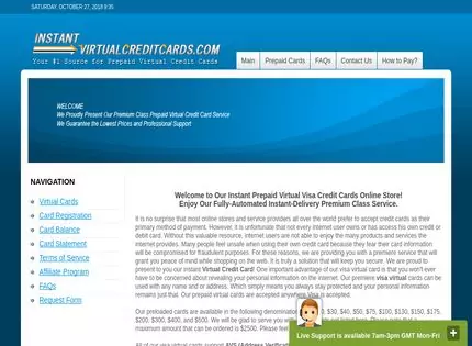 Homepage - Instant Virtual Credit Cards Review
