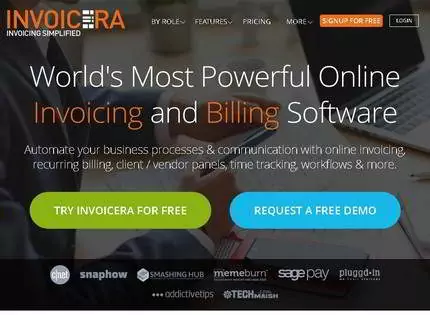 Homepage - Invoicera Review