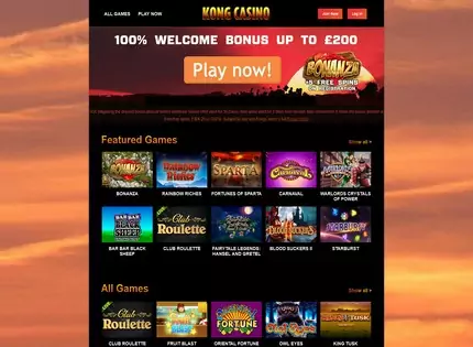 Homepage - Kong Casino Review