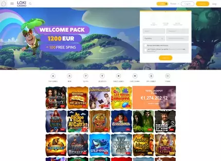 Homepage - LOKI Casino Review