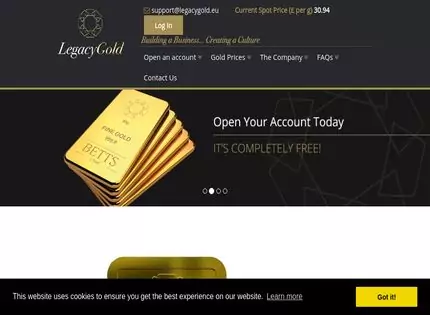 Homepage - LegacyGold.eu Review