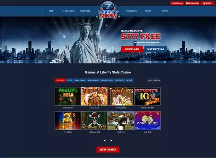 Homepage - Liberty Slots Review