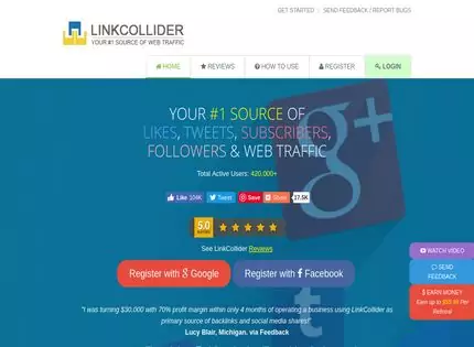 Homepage - Link Collider Review