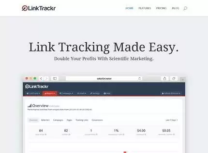 Homepage - LinkTrackr Review